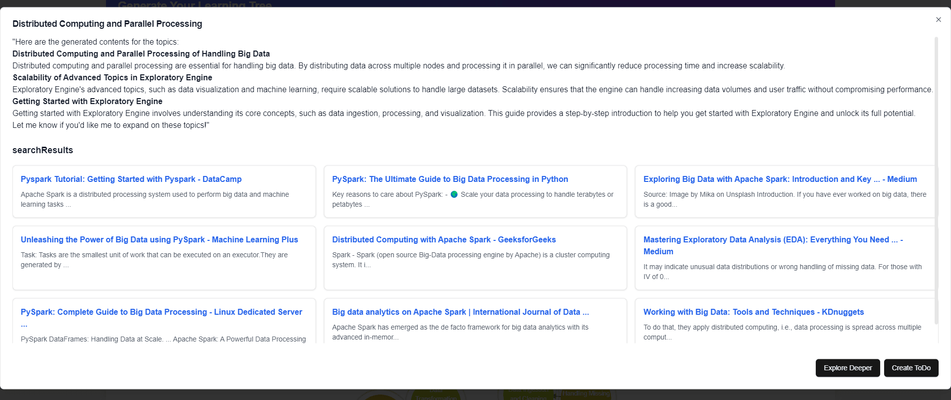 Display related web topics